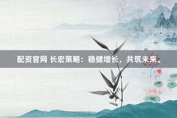 配资官网 长宏策略：稳健增长，共筑未来。