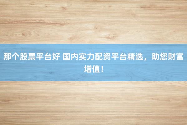 那个股票平台好 国内实力配资平台精选，助您财富增值！