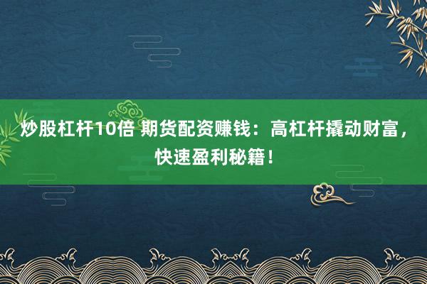 炒股杠杆10倍 期货配资赚钱：高杠杆撬动财富，快速盈利秘籍！