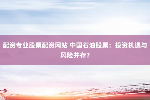 配资专业股票配资网站 中国石油股票：投资机遇与风险并存？