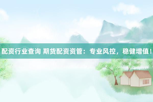 配资行业查询 期货配资资管：专业风控，稳健增值！