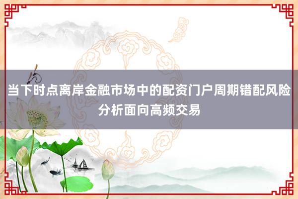 当下时点离岸金融市场中的配资门户周期错配风险分析面向高频交易