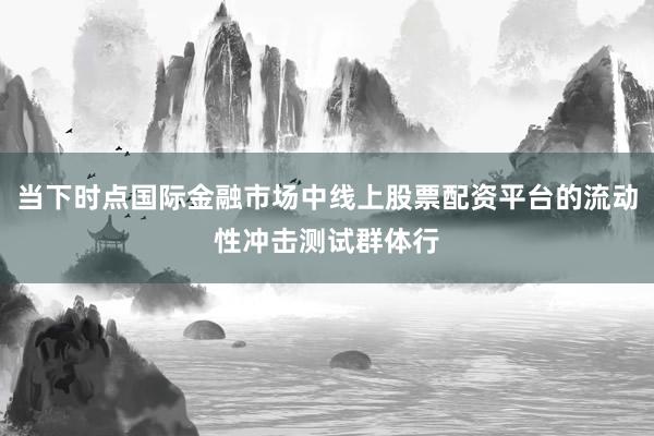 当下时点国际金融市场中线上股票配资平台的流动性冲击测试群体行