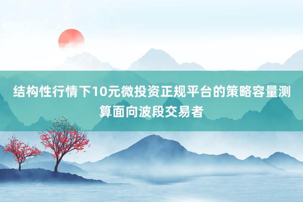 结构性行情下10元微投资正规平台的策略容量测算面向波段交易者